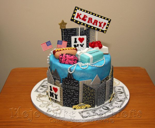 New York Themed Birthday Cake