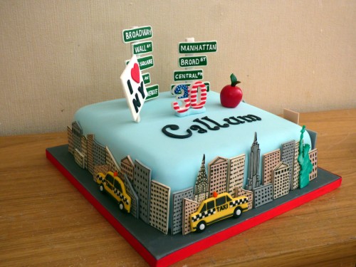 New York Themed Birthday Cake