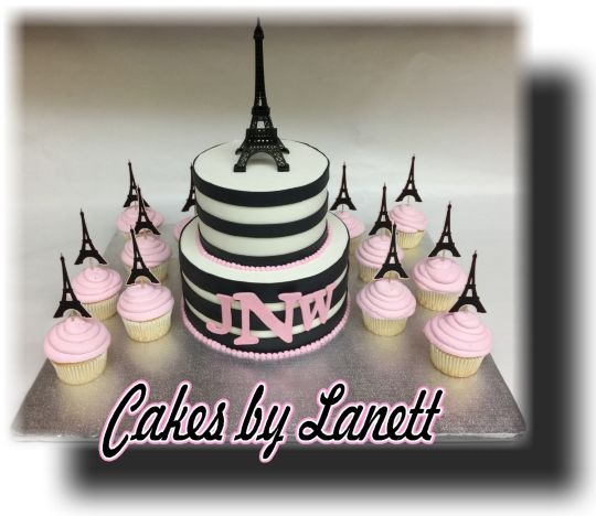 Paris Theme Baby Shower Cake