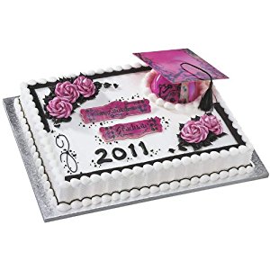 Pink Graduation Cap Cake Topper