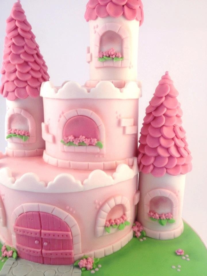 Pink Princess Castle Cake