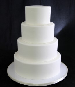 Plain White Tier Wedding Cake