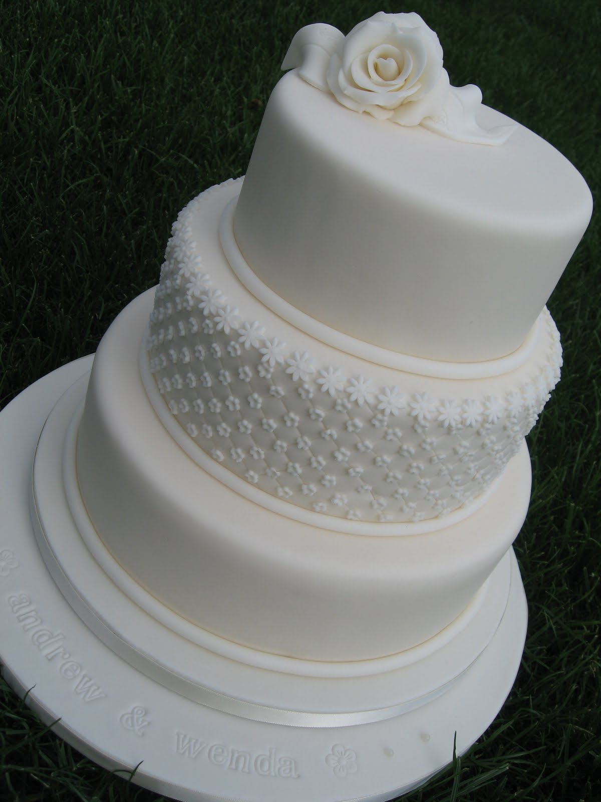 Plain White Wedding Cake