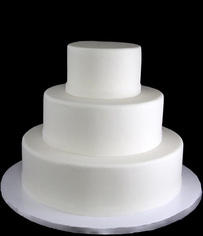 Plain White Wedding Cake