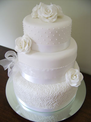 Plain White Wedding Cake