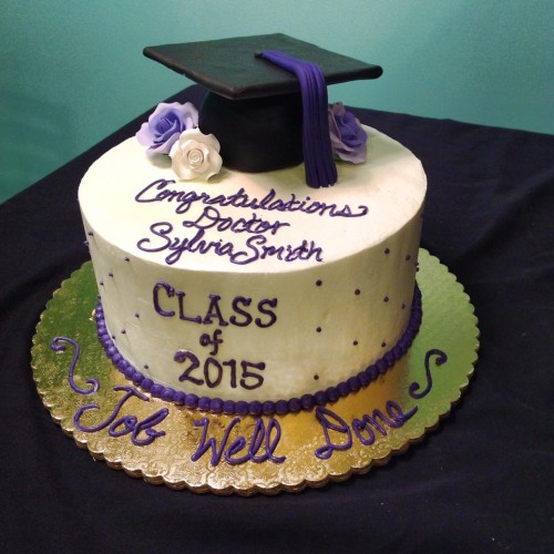 Purple Graduation Cake