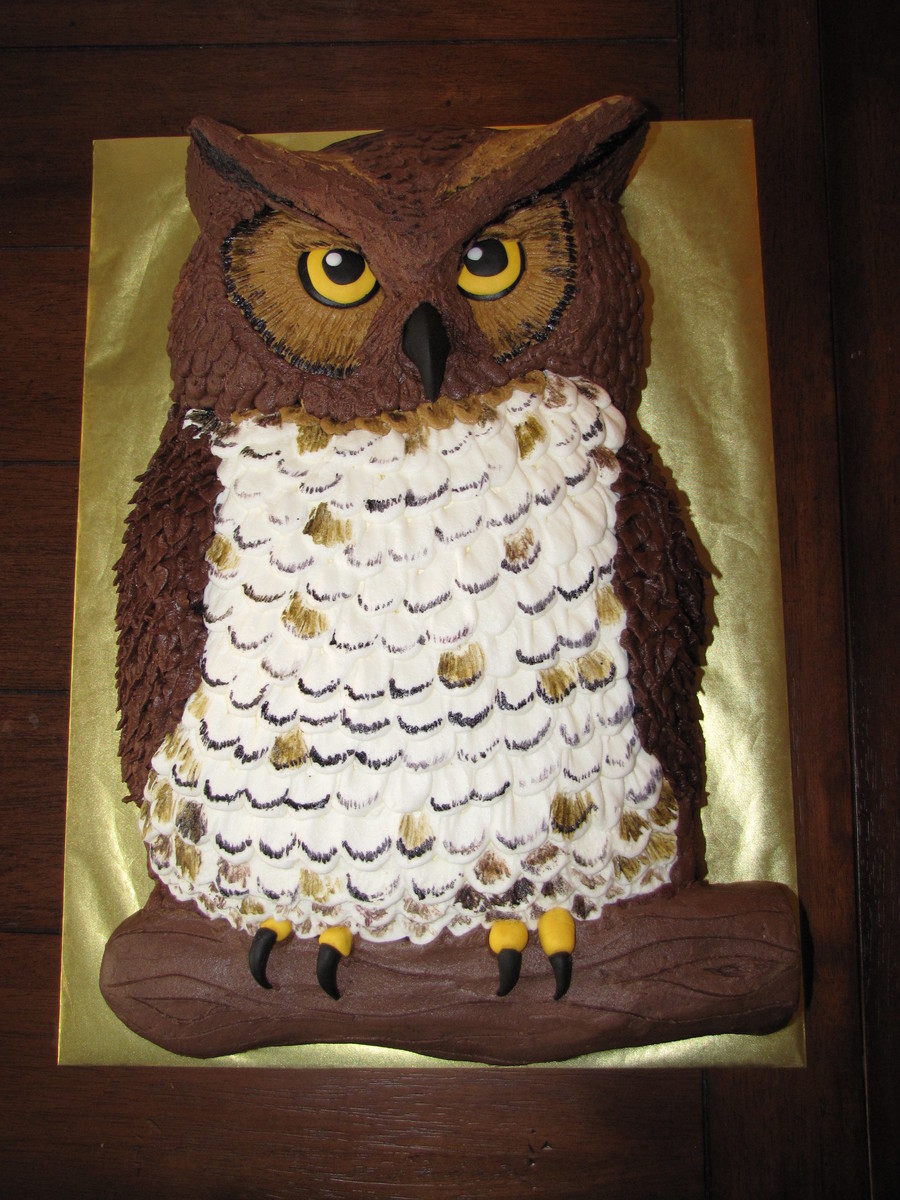 Realistic Owl Cake