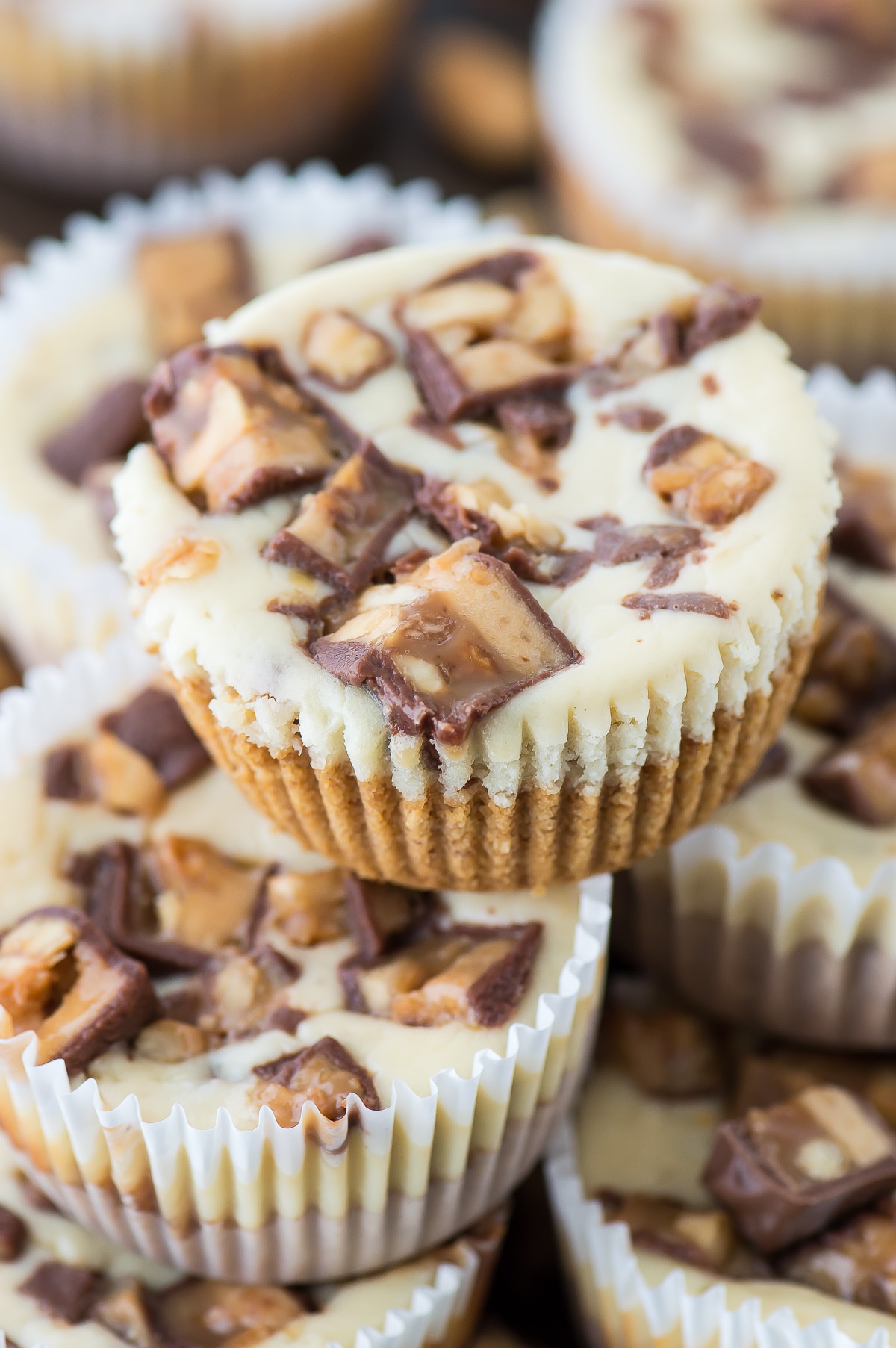 Recipe Mini Snickers Caramel Cheesecakes