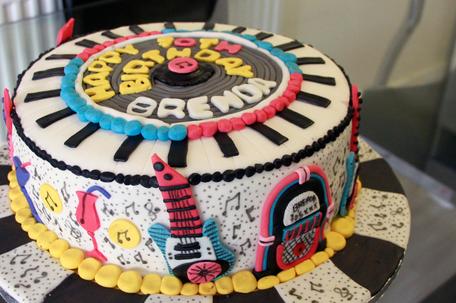 Rock and Roll Theme Cake