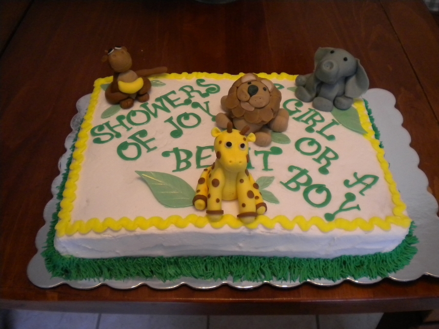 Safari Themed Baby Shower Cake