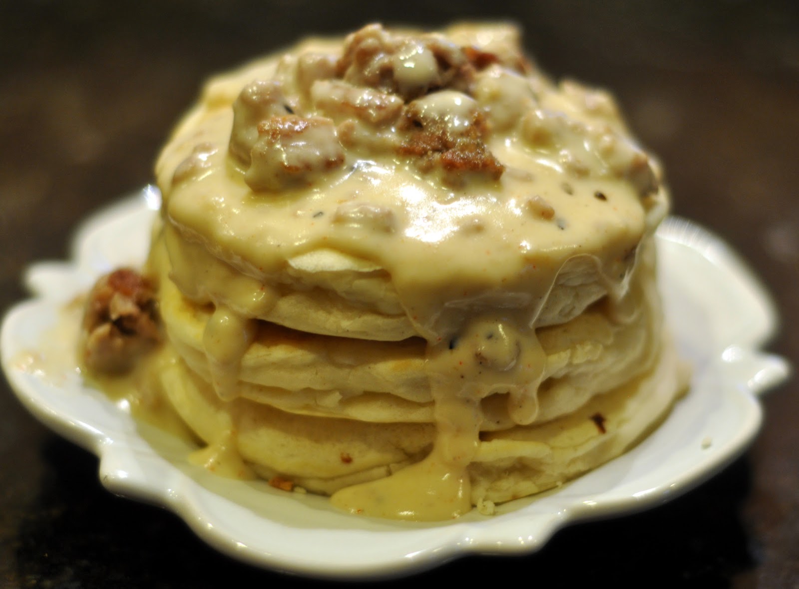 Sausage Biscuit Gravy Pancakes