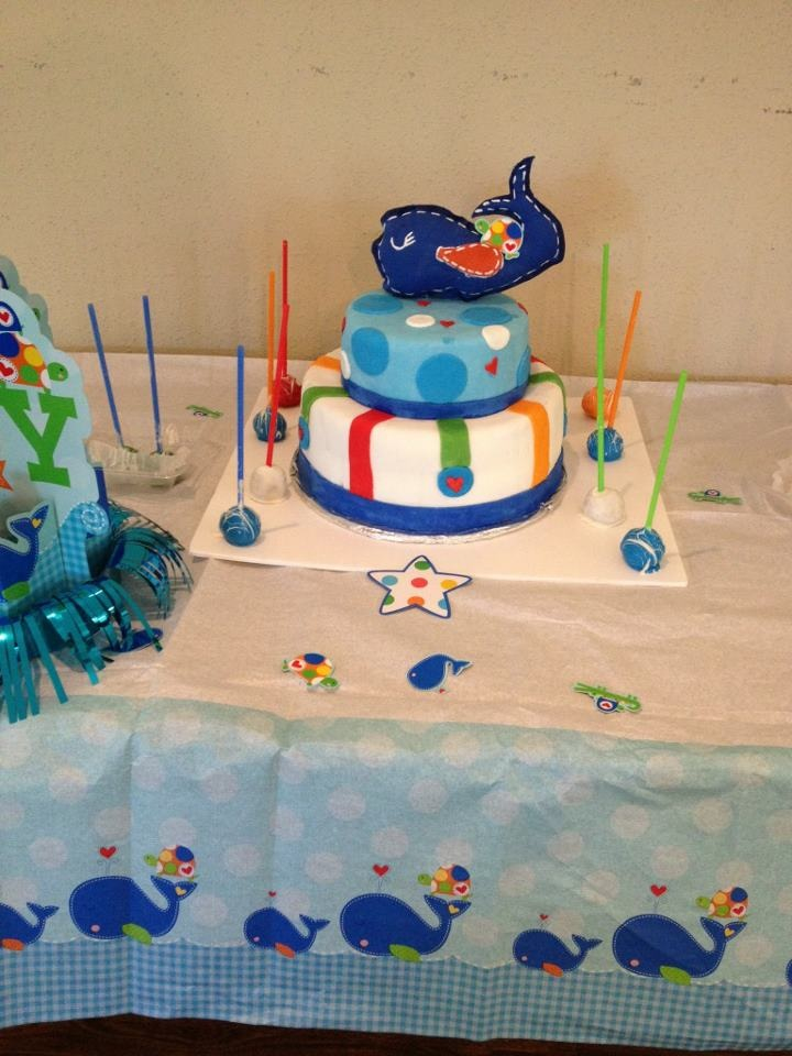 Whale Baby Shower Cake