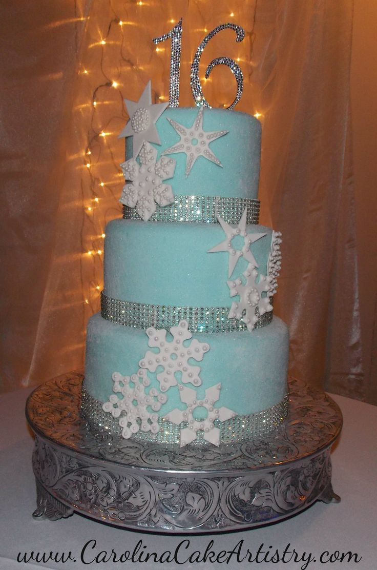 Winter Wonderland Sweet 16 Cake