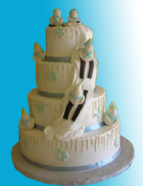 2 Tier Cake Sweet Sixteen Winter Wonderland