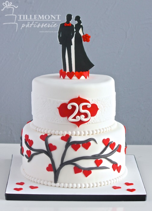 25th Wedding Anniversary Cake