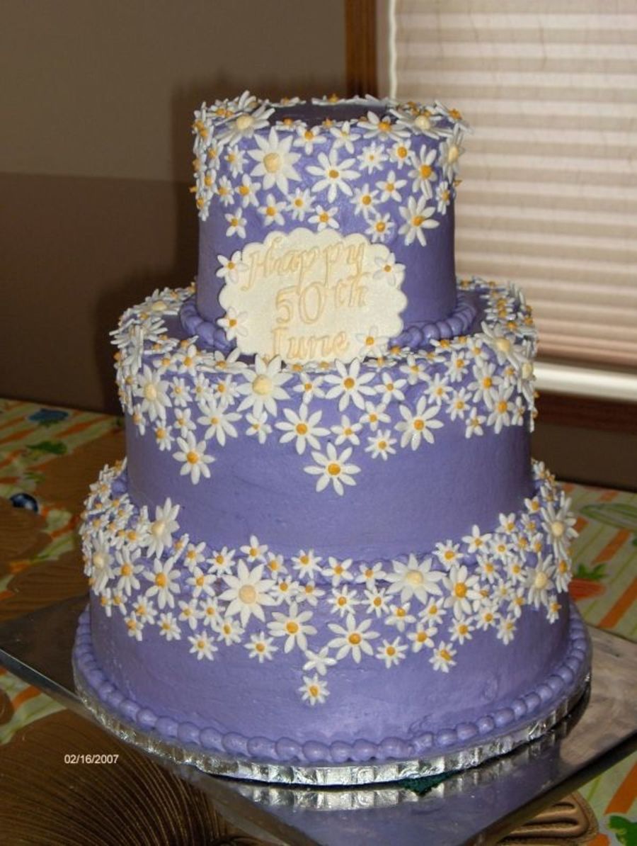 3 Tier 50th Birthday Cake