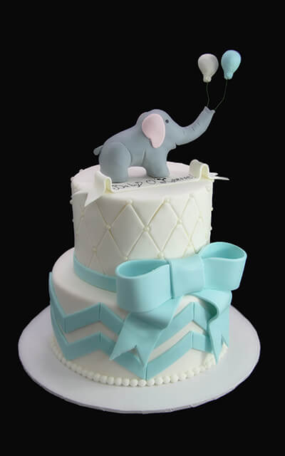 3D Elephant Cake Baby Shower