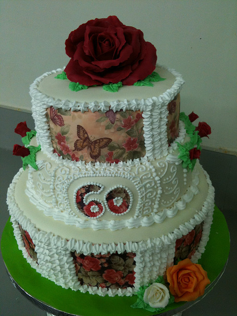 60th Wedding Anniversary Cake