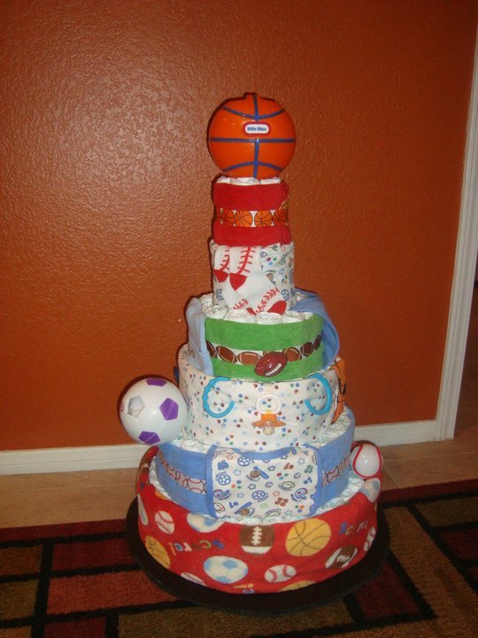 All-Star Sports Diaper Cake