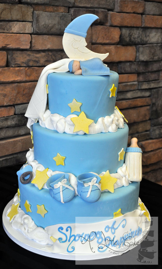 10 Photos of Baby Shower Wedding Cakes Half Half