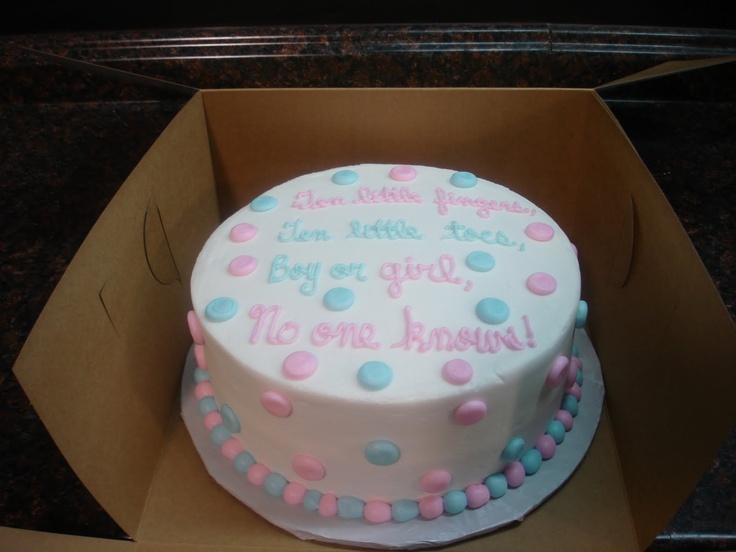 Baby Gender Reveal Cake Idea