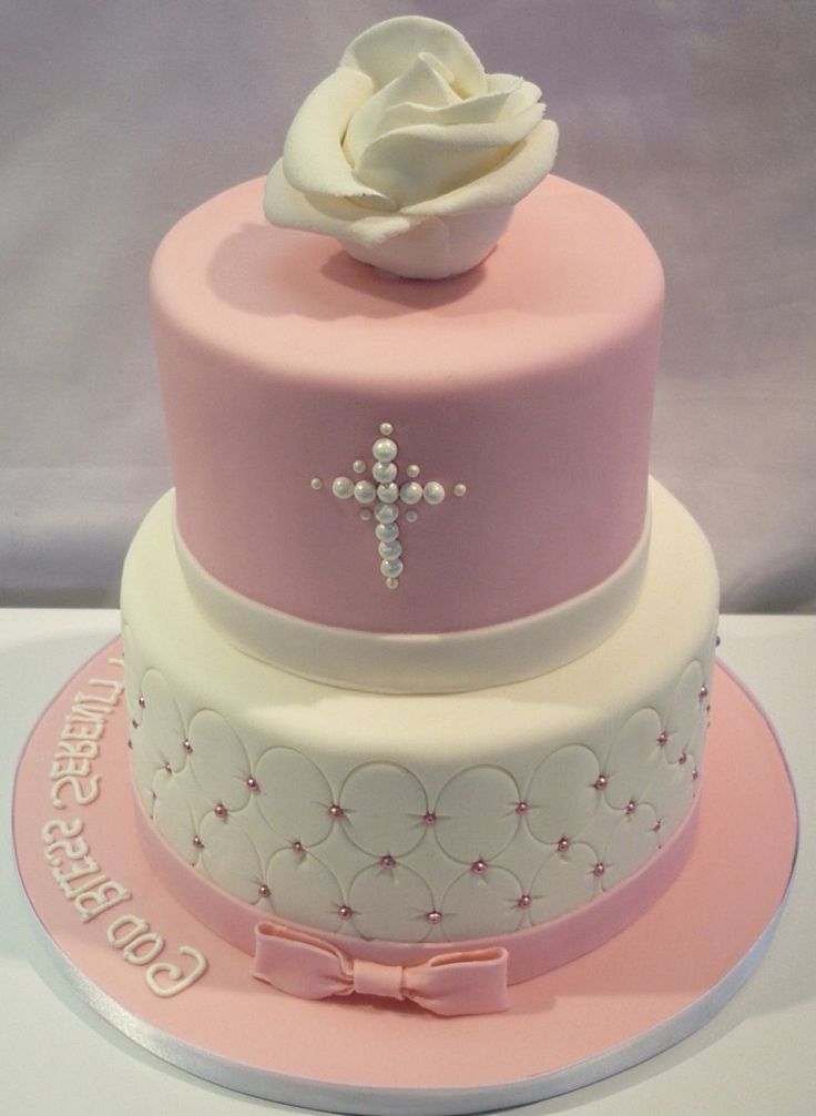 Baby Girl Baptism Cake Ideas