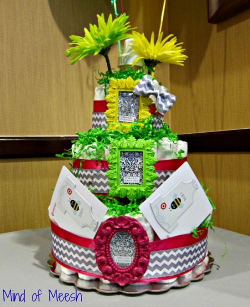 11 Photos of Chevron Girl Diaper Cakes