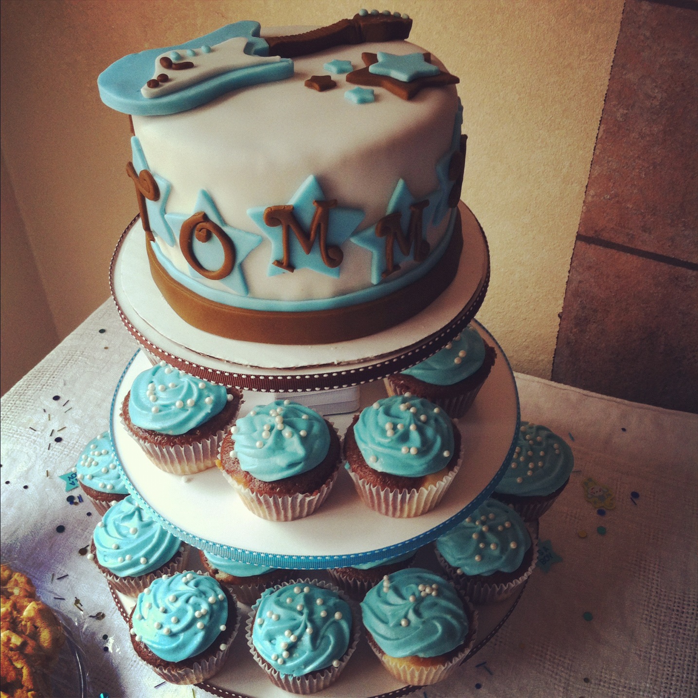 Baby Shower Cupcake Tower Cake