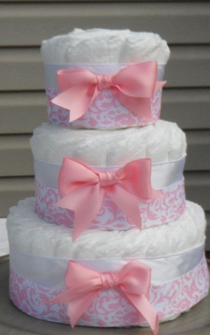 Baby Shower Diaper Cake for Girl