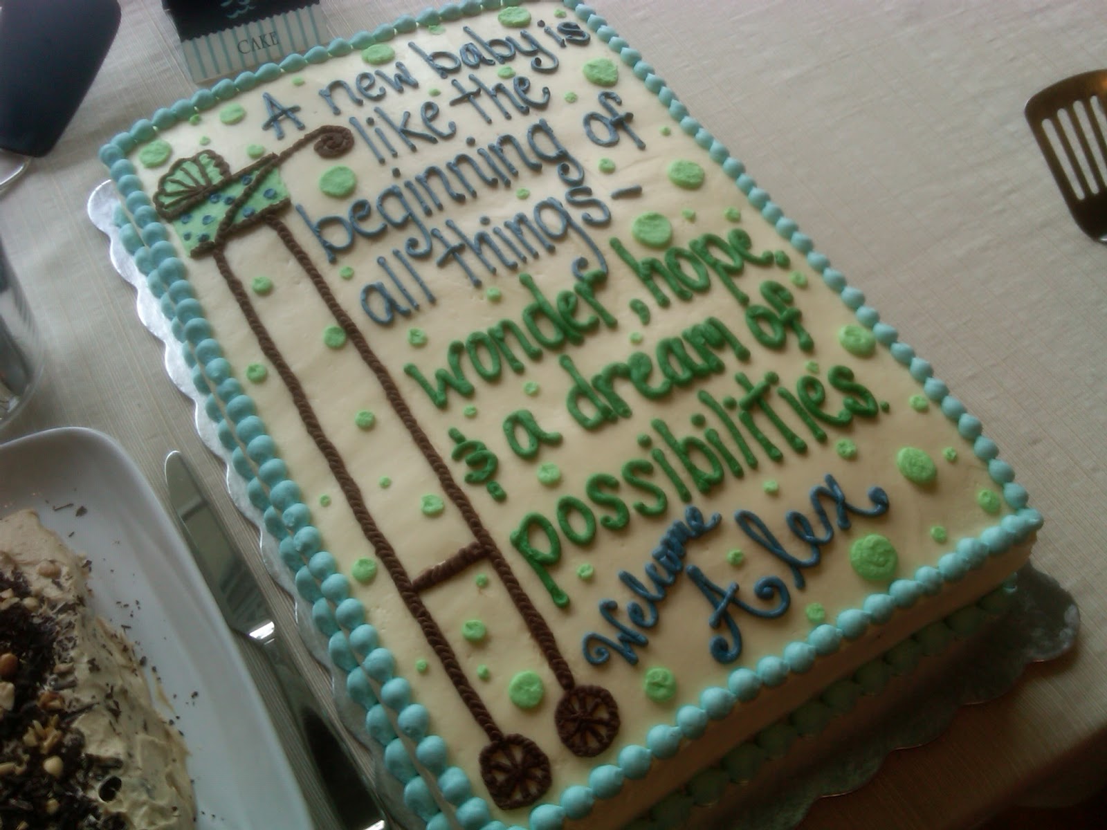 Baby Shower Sheet Cake