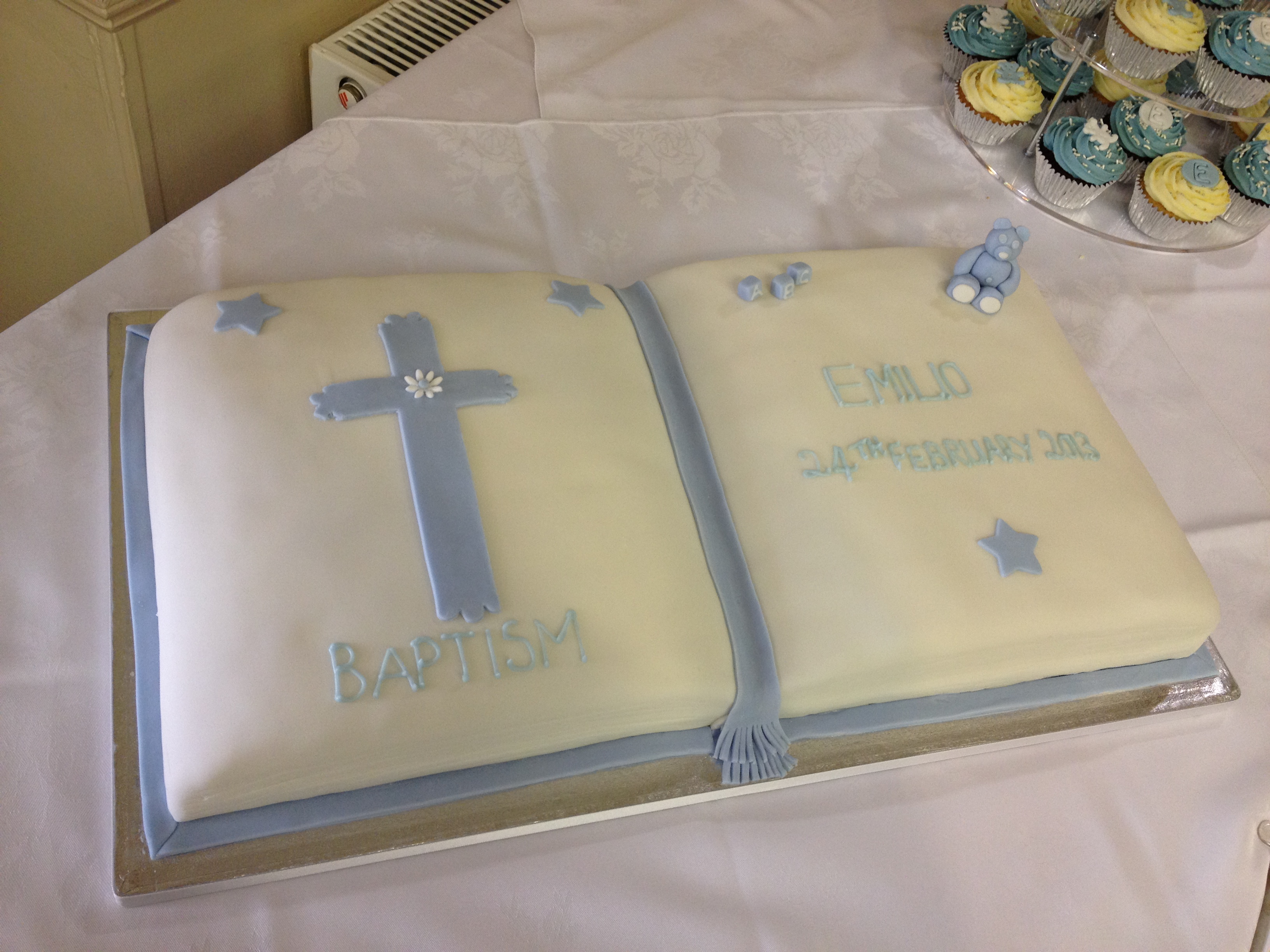 Baptism Book Cake