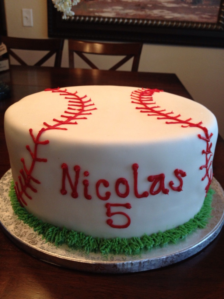 Baseball Fondant Cake