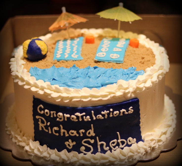 Beach Themed Retirement Cake