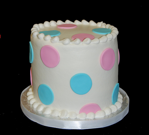 Blue and Pink Gender Reveal Cake