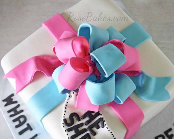 Blue and Pink Gender Reveal Cake