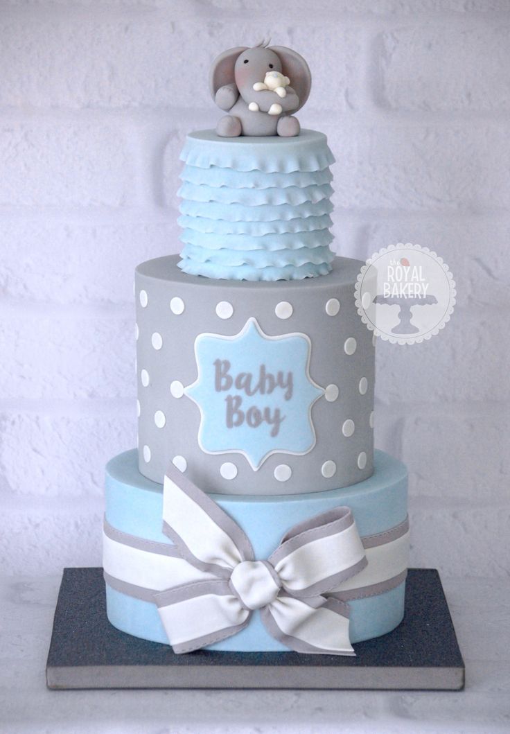 Blue Baby Boy Shower Cakes Pictures