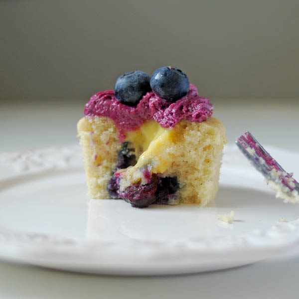 Blueberry Cupcakes with Cream Cheese Frosting