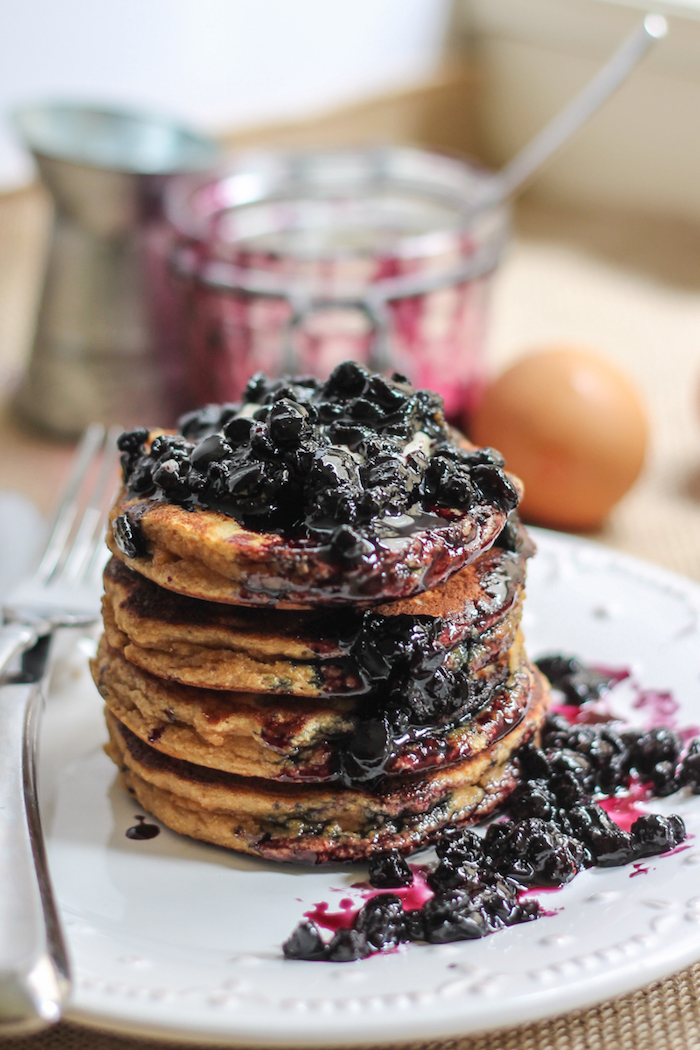 Blueberry Pancakes with Coconut Flour