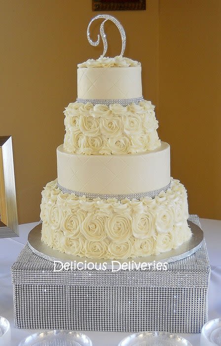 Buttercream Rosette Wedding Cake