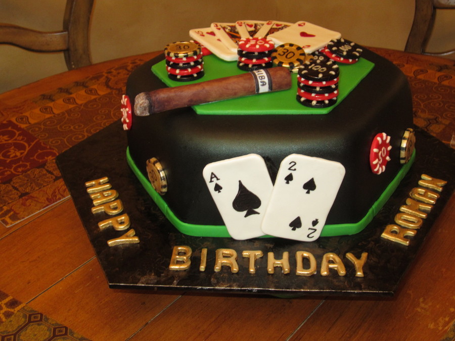 Casino Themed Birthday Cake