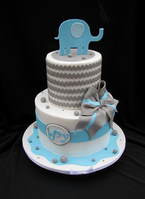 8 Photos of Chevron Elephant Baby Shower Sheet Cakes