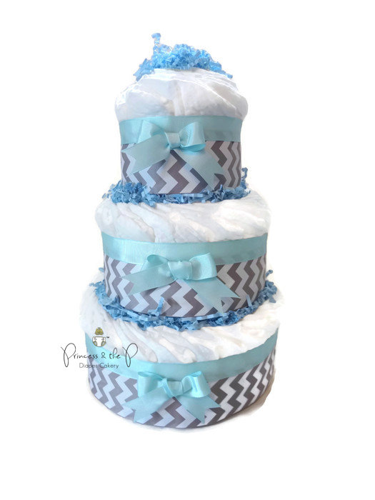 Chevron Diaper Cake