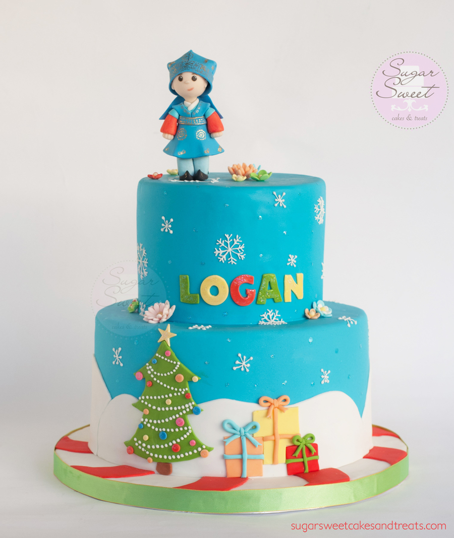 Christmas Themed Birthday Cake - Kara S Party Ideas Christmas Themed