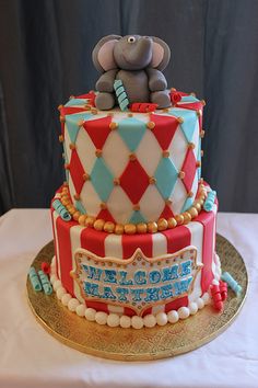 Circus Baby Shower Cake