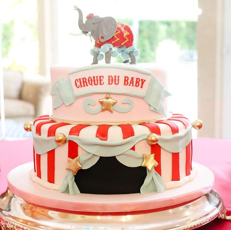 Circus Baby Shower Cake