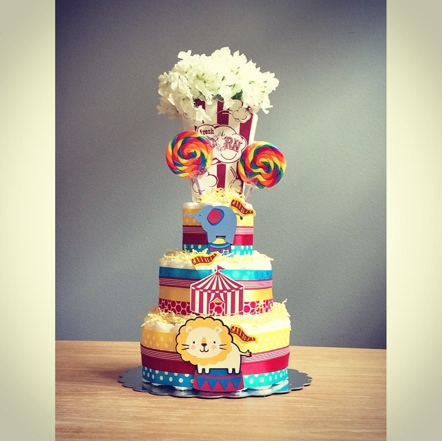 Circus Baby Shower Diaper Cake