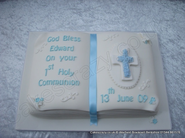 Communion Open Book Cake