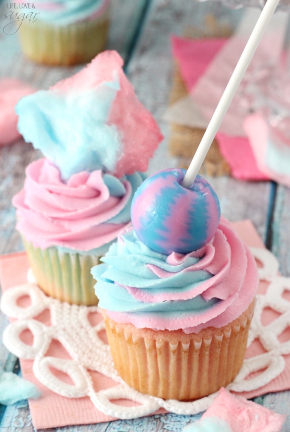 Cotton Candy Cupcakes