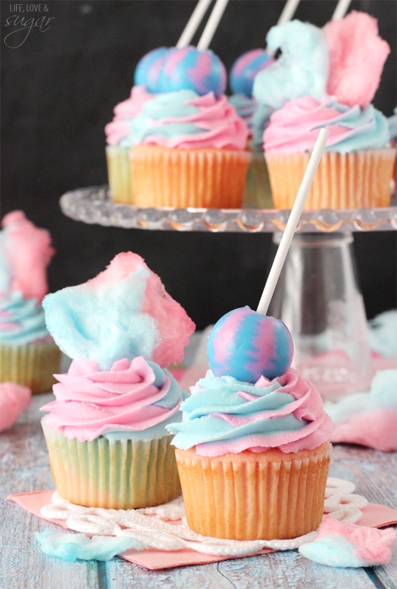 Cotton Candy Cupcakes