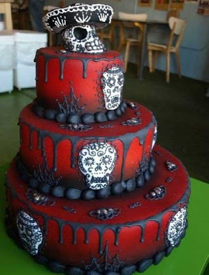 Day of the Dead Sugar Skull Cake